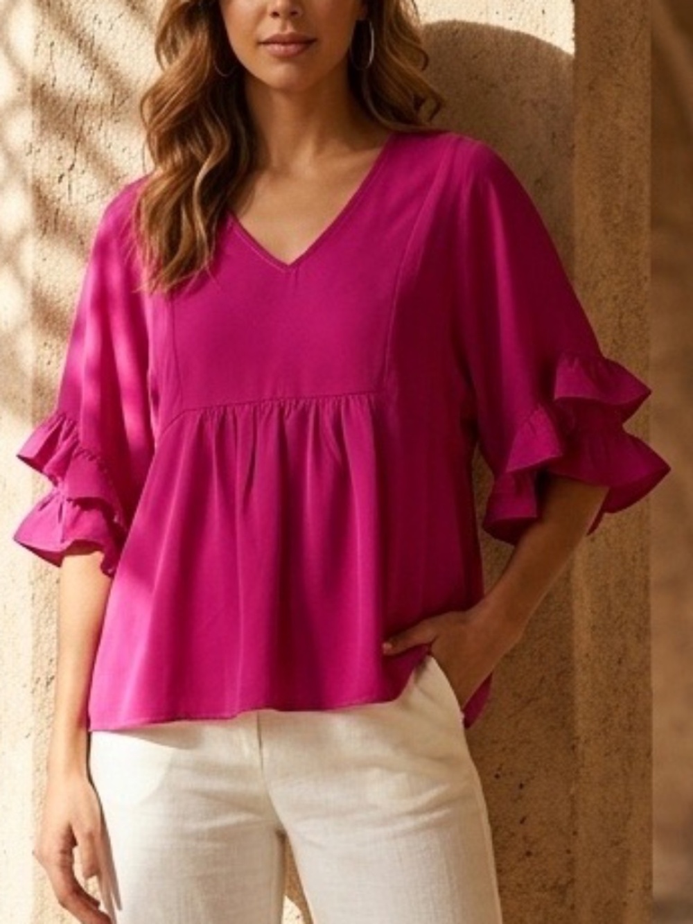 Burgundy Blouse from Andree by Unit